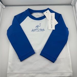 Janie and Jack Baby Flamingo Rash Guard Shirt NWT Size 6-12 mos